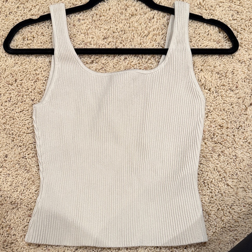 Babaton Ribbed Tank Top - Cream